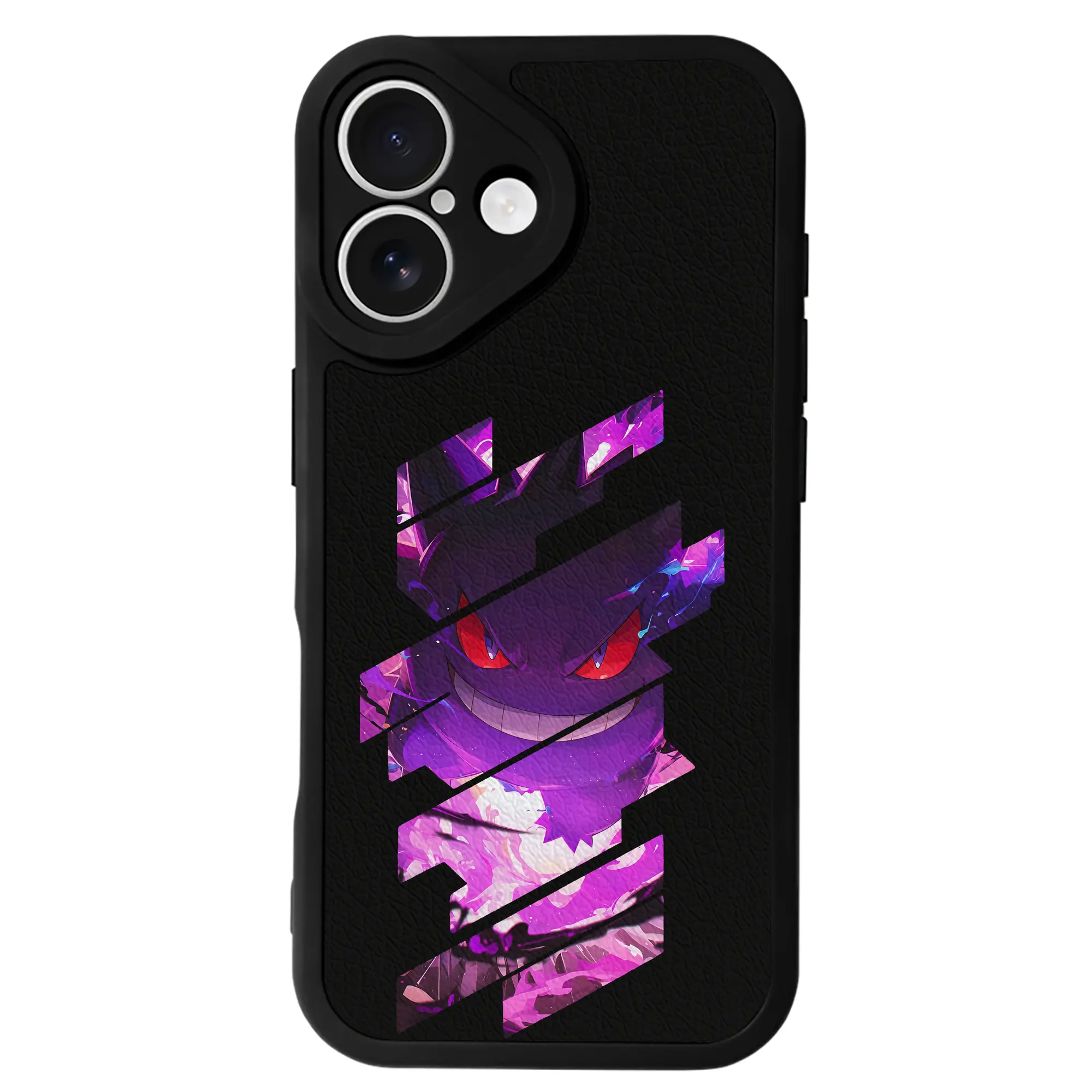 ポケモン グッズ,ゲンガー - IPhone 16シリーズ対応 ・ シリコンスマホケース ・ レザー調 ・ 高精度フィット ・ 耐衝撃 ・ ワイヤレス充電対応 ・ 精密カット